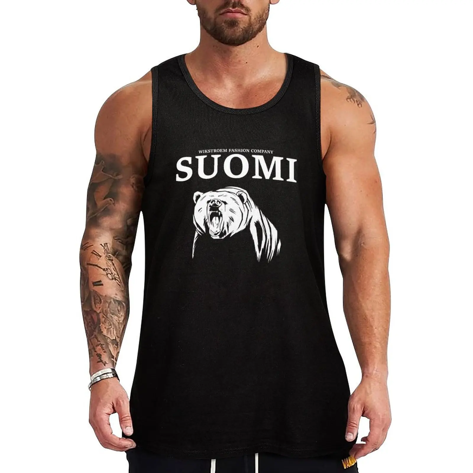 Wikstroem Finland Suomi Bear Tank Top sports clothes for men t-shirt gym man Working vest Sleeveless men