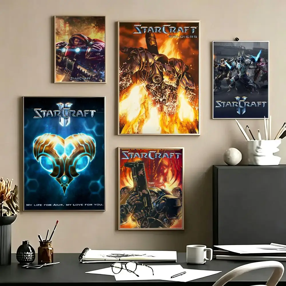 game StarCraft Poster Poster HD Self Adhesive Waterproof Art Print Wall Decor for Bedroom Living Room Home Gift