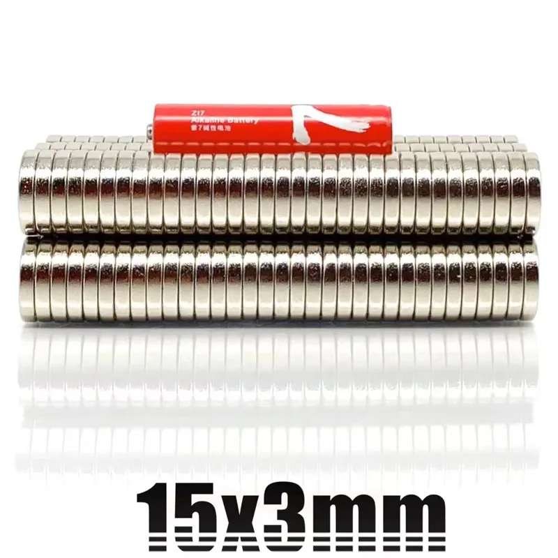 15x3mm 5/10/20/50/100/200/500pcs Small Round Magnetic Super Powerful Magnet Dia 15mm X 3mm 15x3mm Neodymium Disc Magnets 15*3