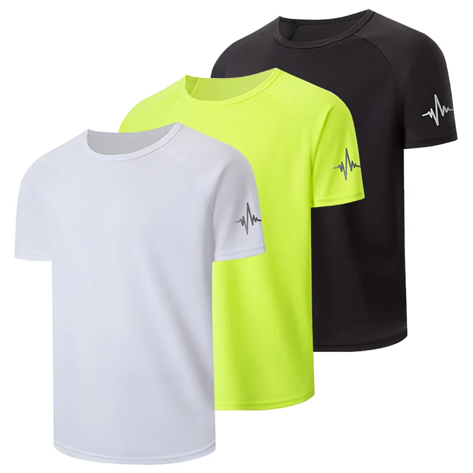 1/3/4 Stück Sommer Herren Bedrucktes, schnell trocknendes, atmungsaktives, kurzärmeliges, lockeres, sportliches, lässiges T-Shirt in Übergröße, mehrfarbige Auswahl – Detail 22