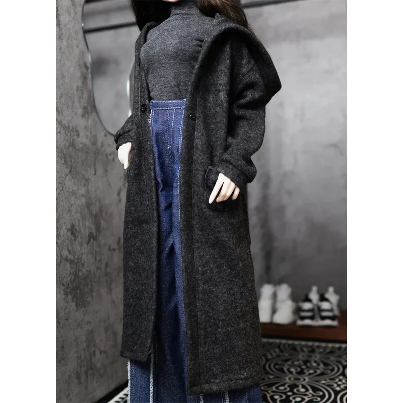 1/3 boneca bjd cashmere topo 1/4 jaqueta de boneca bjd 1/5 bjd casaco com capuz 1/6 bjd fosco blusão menina brinquedo acessórios presente aniversário