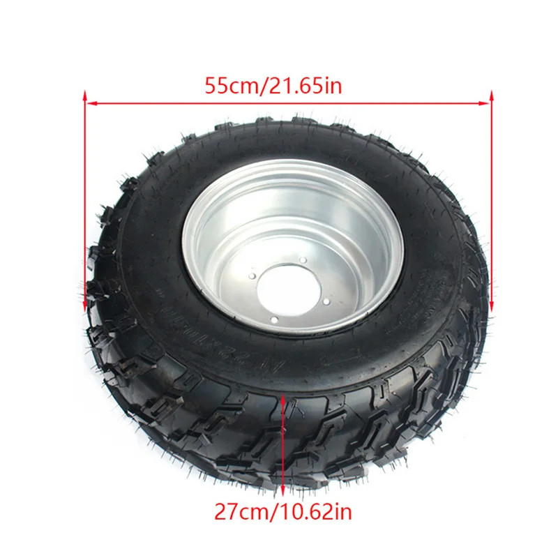 22x10-10 Tubeless Offroad Tire, 4 Ply Durable ATV UTV Replacement Tyre for Sand Mud Trail Riding