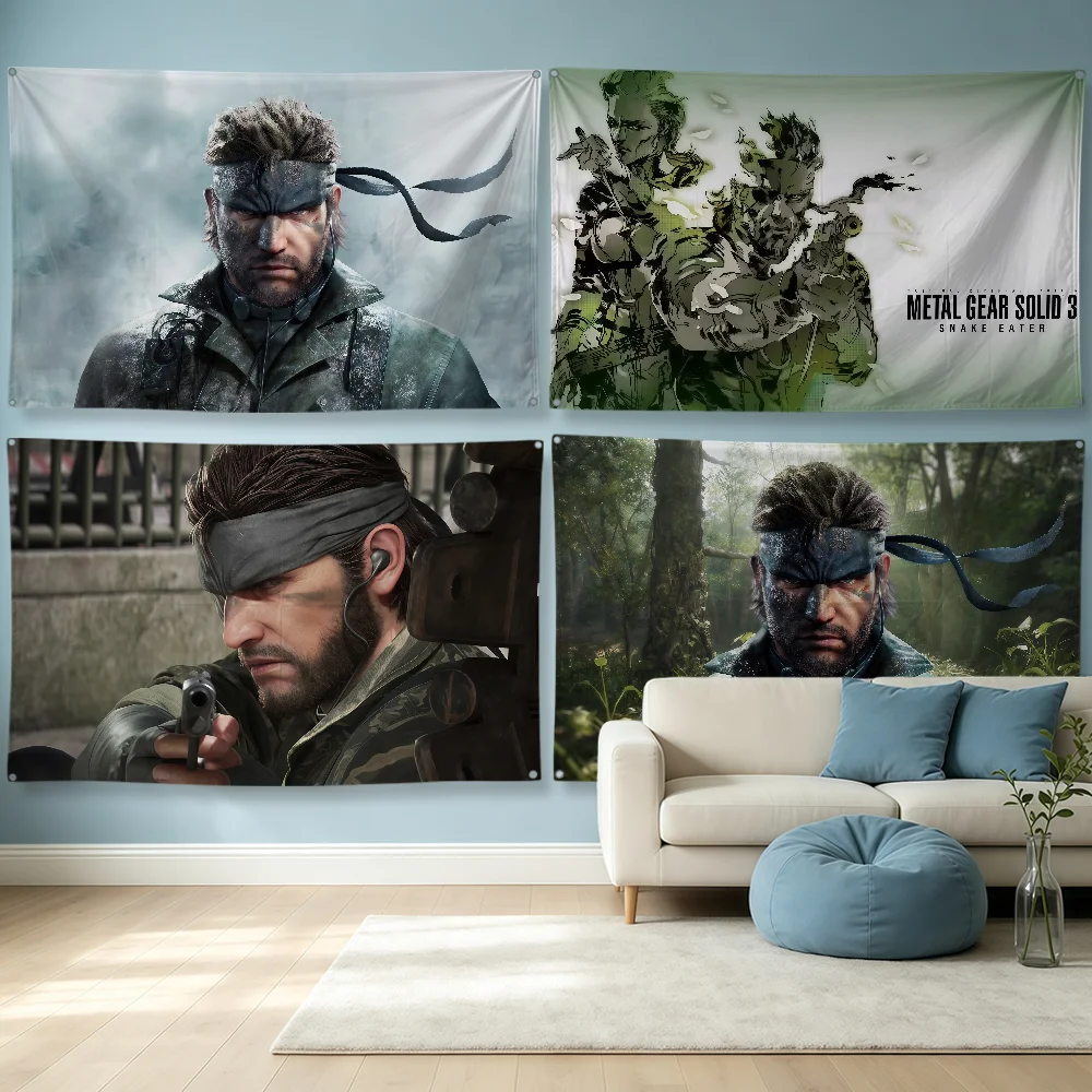 Game M-Metal Gear Solid Delta Snake Eater Flag Polyester Flags For Party Club Outdoor Interior Wall Paper Decoration Banner Gift