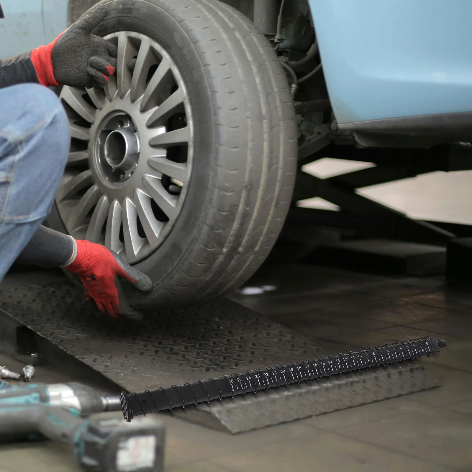 

Tire Dynamic Balancer Handle Integrated Wheel Distance Meter For Car Truck Motorcycle Portable Repair Tool Measuring Ruler