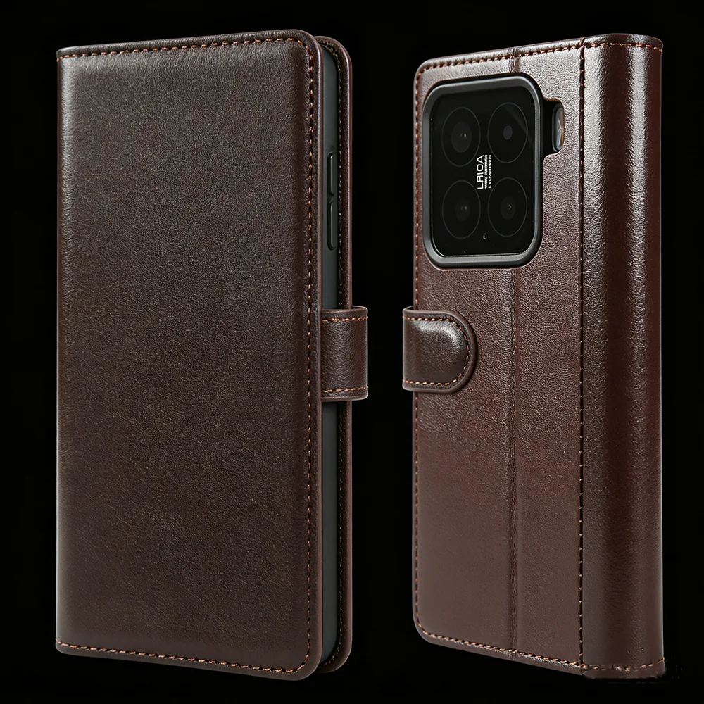 

Genuine Leather Wallet Case For Xiaomi 15 15T 17 Pro Max 14 14T Pro 13 lite Ultra 12 11T 12T Pro 11 Lite Phone Flip Case Coque