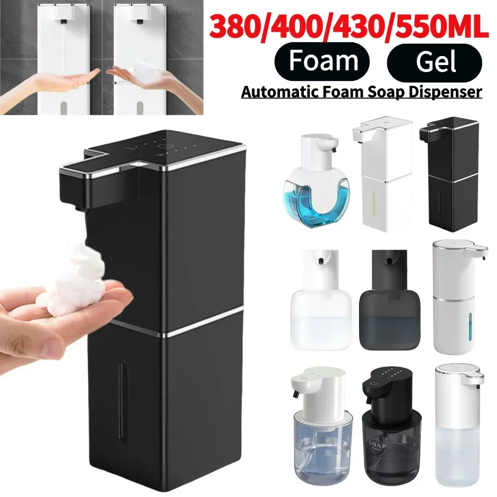 

380-550ML Automatic Soap Dispenser Touchless Dish Soap Dispenser Hands Free Auto Soap Dispenser for Kitchen Bathroom