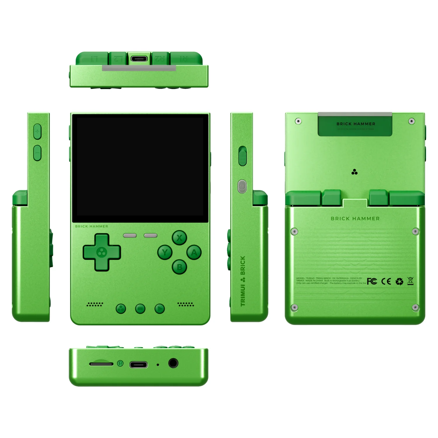 Metallgehäuse Trimui Brick Hammer Konsole - 3,2 Zoll Ultra-Klarer IPS-Bildschirm 3000mAh Open-Source Handheld Retro-Spielkonsole Bestes Geschenk