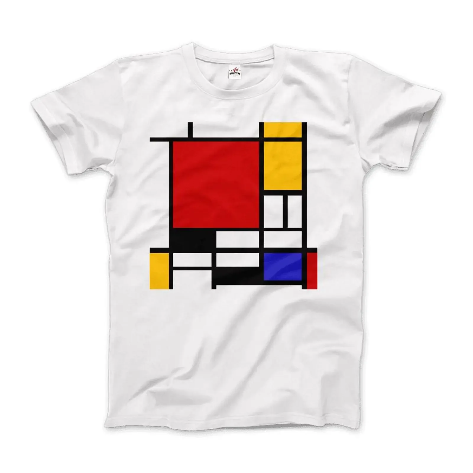Piet Mondrian Composition with Red Yellow and Blue 1942 Artwork T Shirt vintage Washed fashion Comfortable streetwear Casual