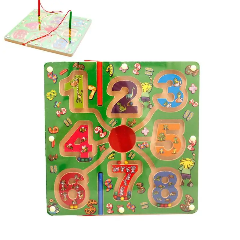 Magnetic Counting Maze Counting Matching Learning Magnet Maze Puzzle Games Fine Motor Skills Educational Learning Toy Creative