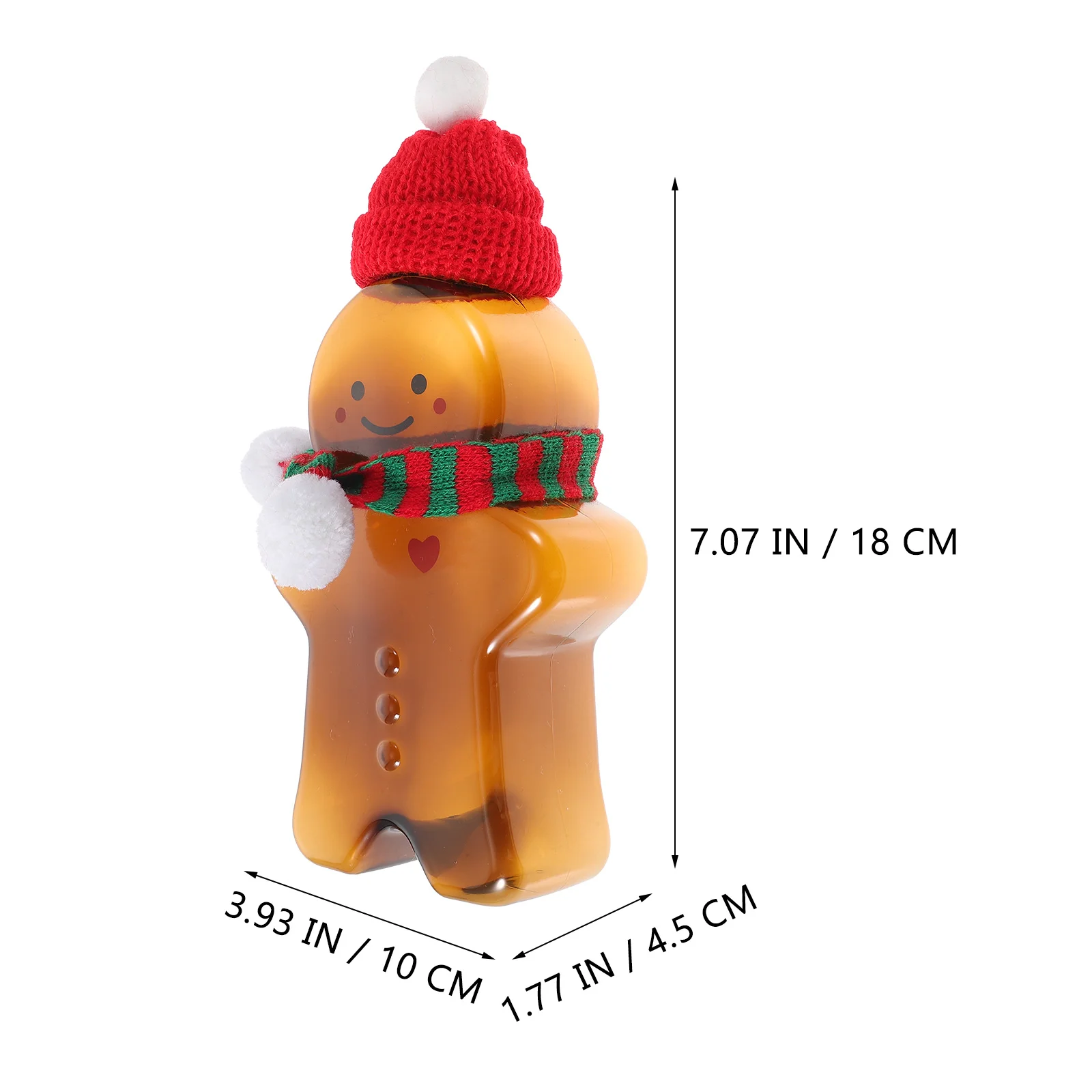 3 Sets Christmas Drink Bottle Containers Juice Bottles Gingerbread Man Halloween Mugs Empty Milk with Lids Plastic