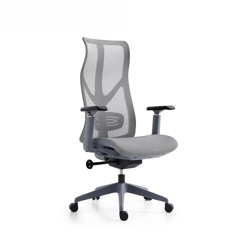 Modern High Back Swivel Office Chair Ergonomic Staff Manager Mesh with Lumbar Support Fabric Material