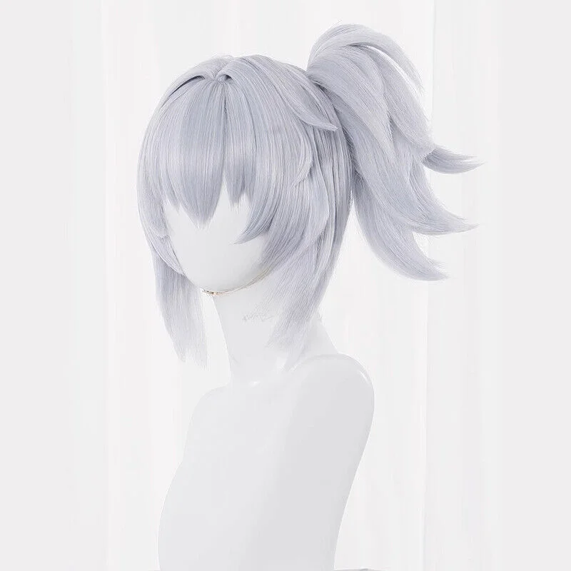 

Zenless Zone Zero Soldier 11 Cosplay Wig 26cm Short Silver Gray Synthetic Hair