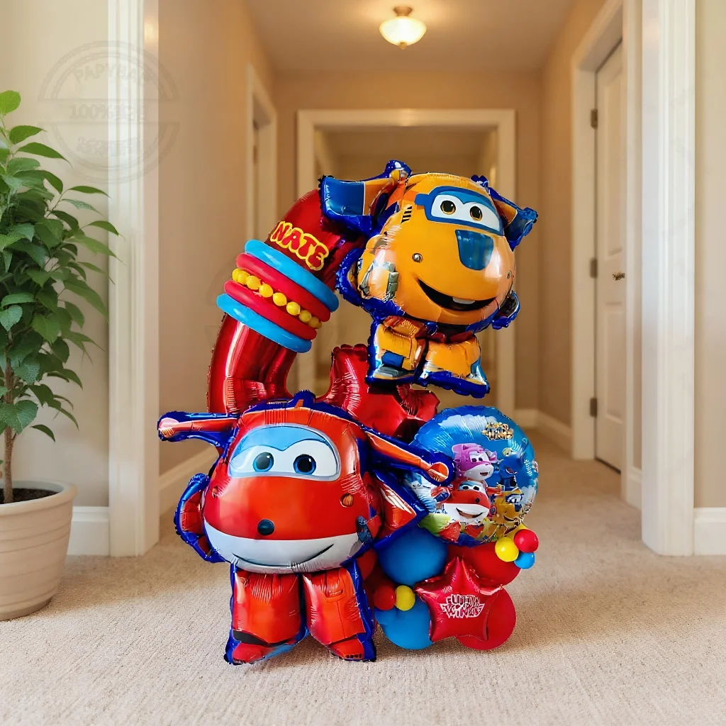 43 قطعة جديد سوبر أجنحة الألومنيوم احباط Globos جيت بالدوار احباط بالون الكرتون موضوع ديكور عيد ميلاد ديكور استحمام الطفل اللعب لوازم