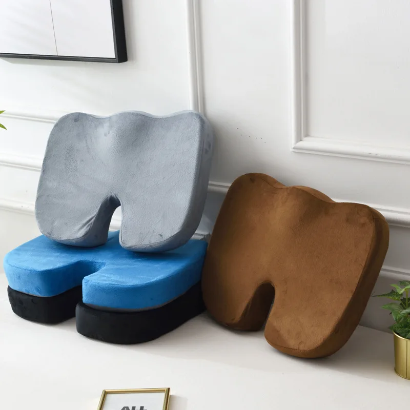 Memory Foam Seat Cushion - U-Shaped Slow-Rebound Office & Car Chair Pad