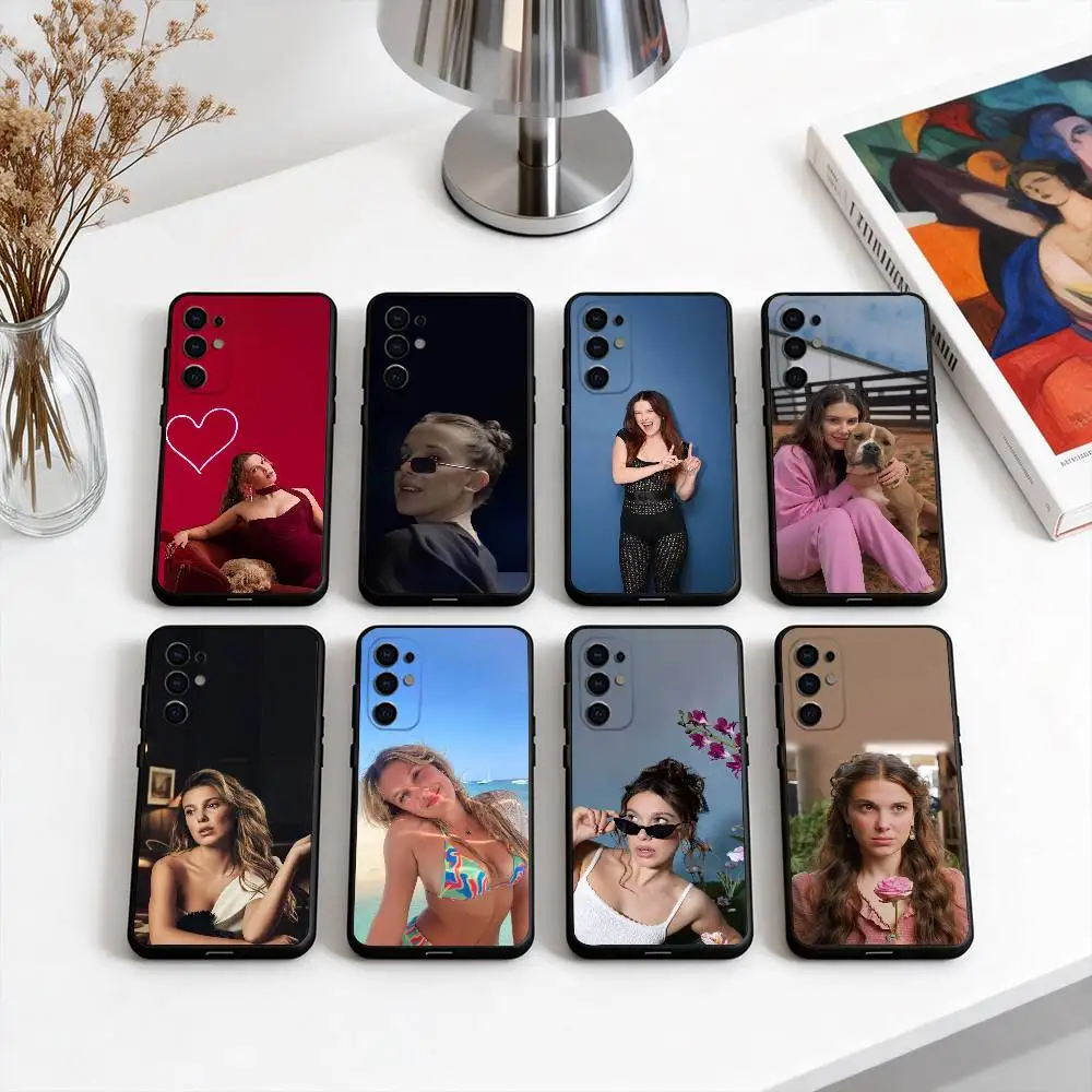 

GIRL M-Millie B-Bobby B-Brown MBB Phone Case Black Silicone Soft For Samsung S25,S24,S21,S22,S23,S30,Ultra,S20,Plus,Fe,Lite