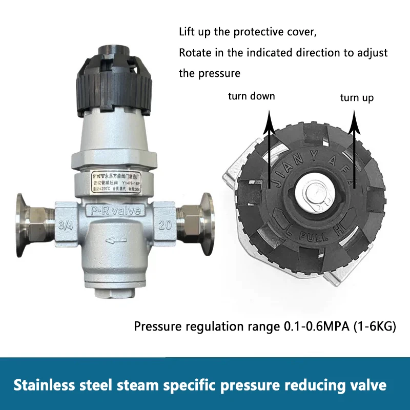 Quick Installation Steam Bellows Pressure Reducing Valve Y14H-16P With Stainless Steel Quick Installation Joint