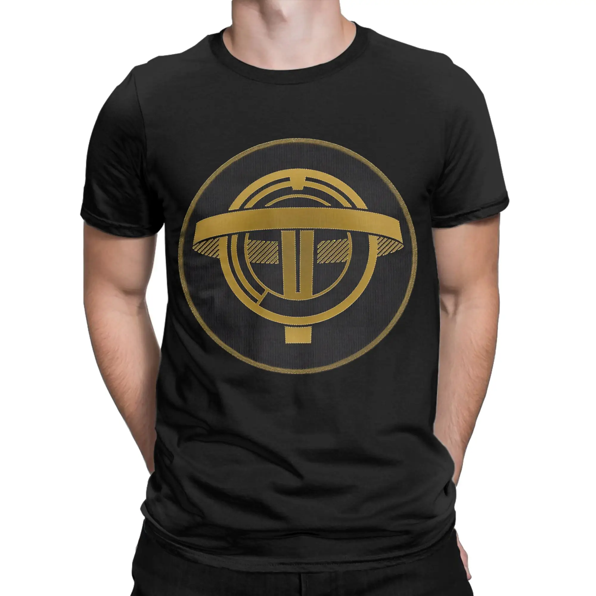 TranStar Industries Patch Prey - Camiseta divertida de algodón 100% con parche bordado estilo Prey para hombre