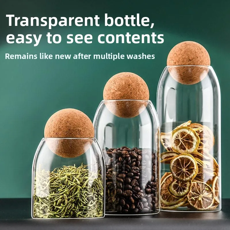 Sealed Glass Jar Cigar Label Storage Display Piece Memorial round Shape Kitchen Storage Container Transparent High Borosilica...