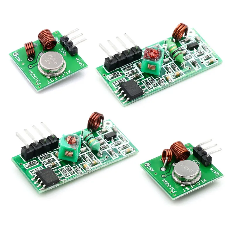 433Mhz RF Wireless Transmitter Module and Receiver Kit 5V DC 315MHZ Wireless Super Regenerative Module for Arduino DIY Kit