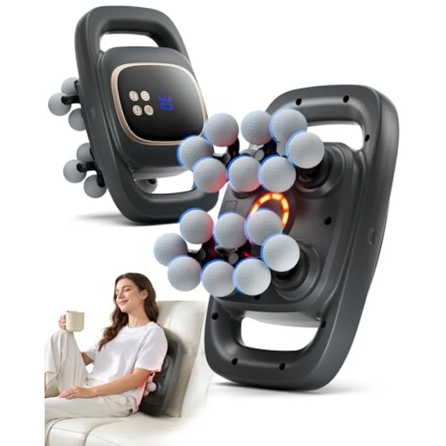 

Массажный пистолет для глубокого массажа тканей с 16 насадками, 3 режимами и 30 уровнями интенсивности, профессиональный перкуссионный массажер для ног и спины