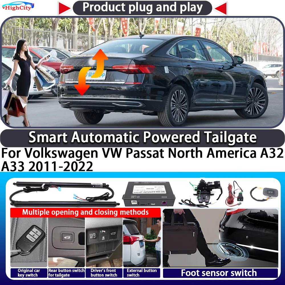 For Volkswagen VW Passat North America A32 A33 2011-2022 Smart Automatic Powered Tailgate Key  Close Kit Electric Power Tailgate
