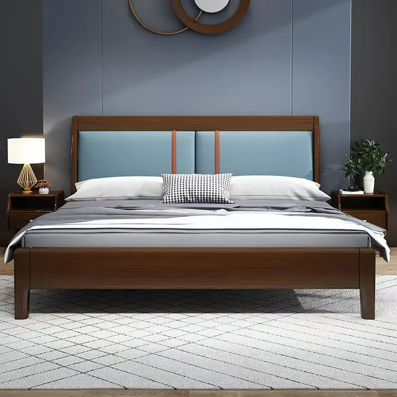 !@Modern Design King Size Queen Solid Wood Bed with Storage Multi-Functional Double Size Bedroom Furniture Set Manufacturers
