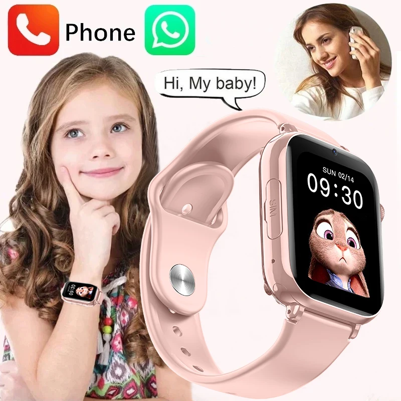

2025 Security 4G Video Call Children Phone Watch WIFI LBS Location Tracker Camera Monitor Kids Waterproof clock For Android IOS