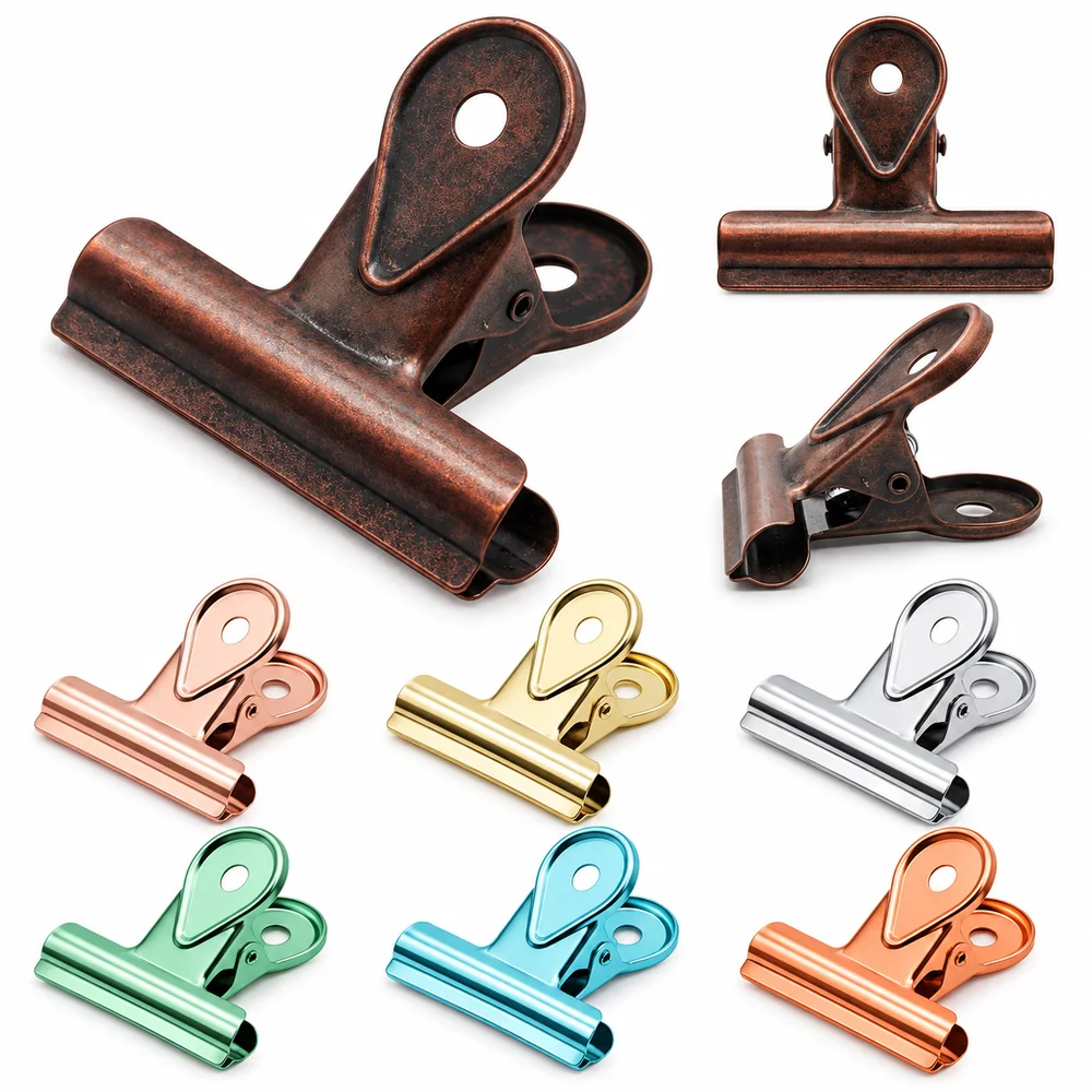 New Metal Bulldog Clips Colorful Heavy Duty Document Storage Ticket Clip Multipurpose Receipt Holder For Office Use
