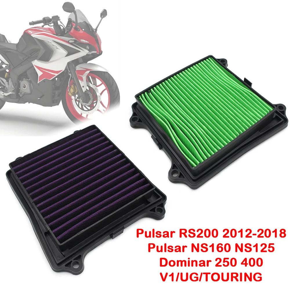 Motorcycle Air Filter Cleaner Air Intake Filter For Bajaj Dominar 250 400 V1 UG TOURING Pulsar RS200 2012-2018 NS160 NS125