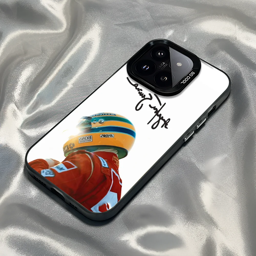 Epc F1 Ayrton Driver S-Senna Phone Case IMD Phone Case For IPhone 16 15 14 13 12 11 Pro Max Plus Color Silver Cover