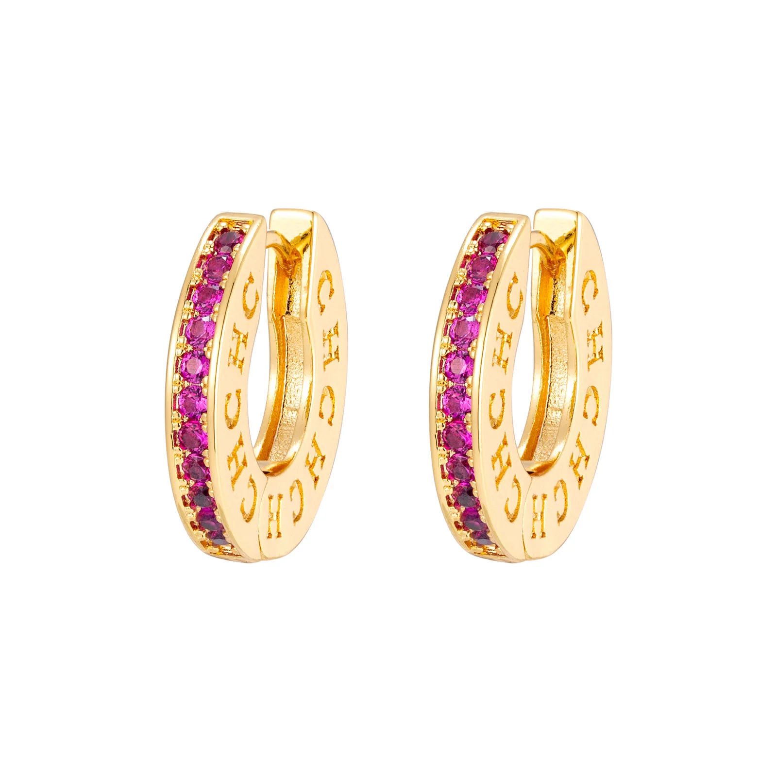 أقراط دائرية أنيقة من CHHC، طوق زركونيا بسيط جديد لعام 2026، مجوهرات نسائية مضادة للحساسية، فاخرة يومية فريدة من نوعها #3