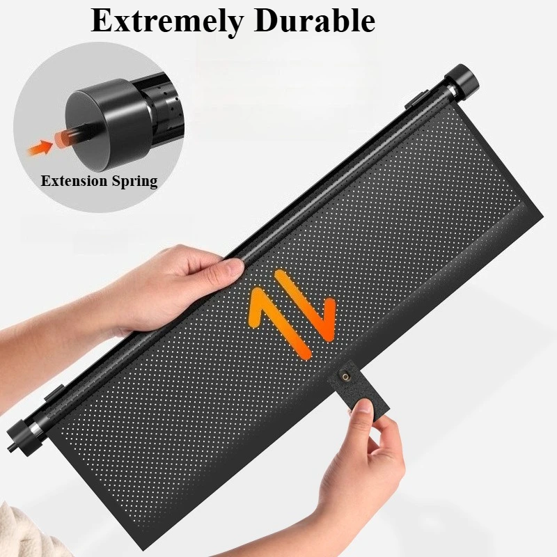 Car Sun Shade, Blackout Auto Retractable Roller Shade for Side Window, Heat Block UV Protection, Universal for Car SUV Truck