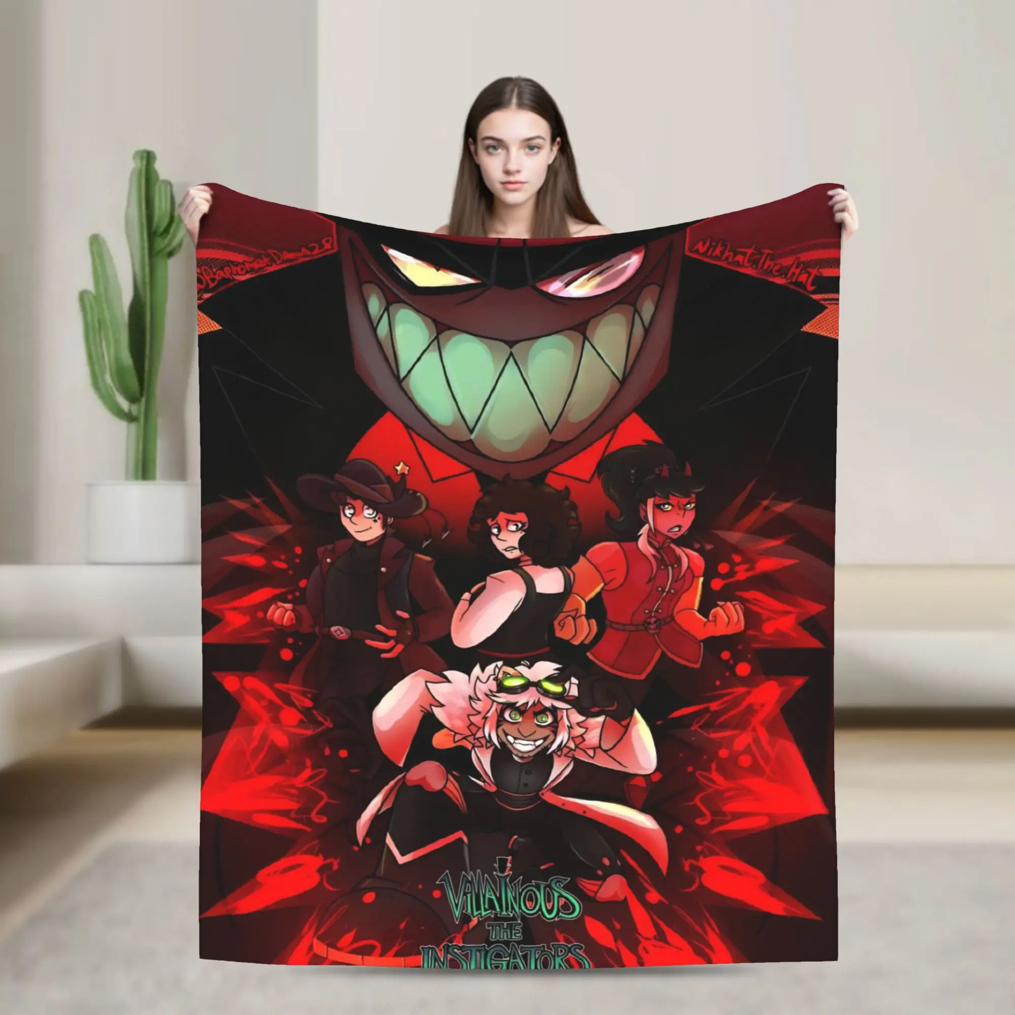 Villainous Comdy Gift Blanket For Men Women Cozy Soft  Throw Blankets for Couch 50x60 Inches Multiple Sizes