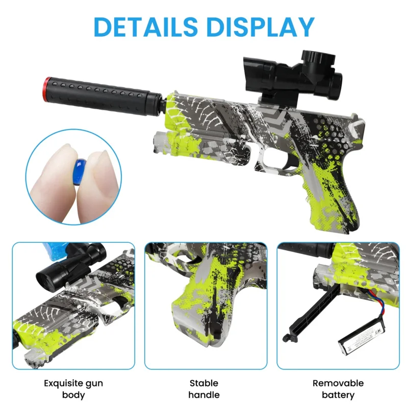 

Electric Gel Bullet Gun Game Toy Gun For Outdoor Activities Environmental Friendly Biodegradable Gel Kids Toy For Children Gifts