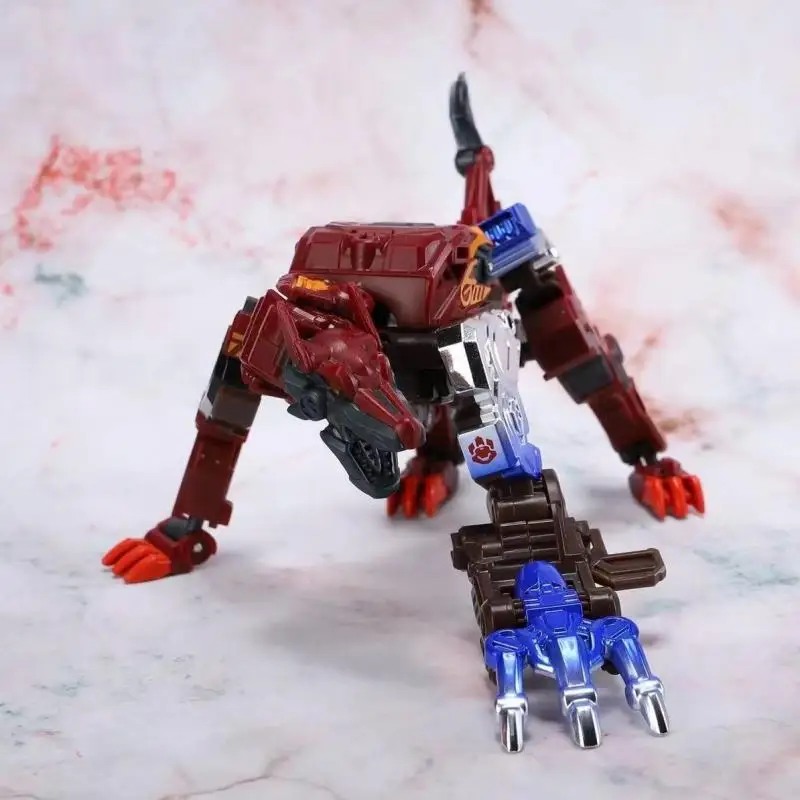52toys Beastbox Chrom-Knochen Galvanisierter Wolf Transformierender Mecha Actionfigur Sammlerstück Trendige Figur für Fans