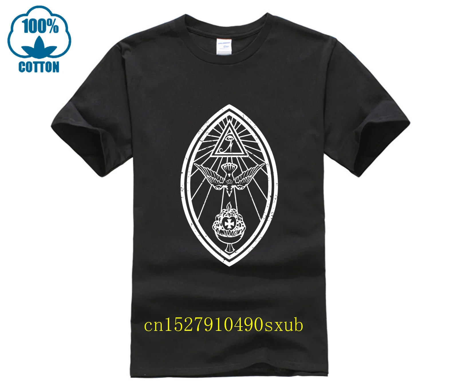 T Shirts Short fashion men ORDO TEMPLI ORIENTIS OTO SIGN Church 666 Satan Aleister Crowley Circle Printed casual T shirt