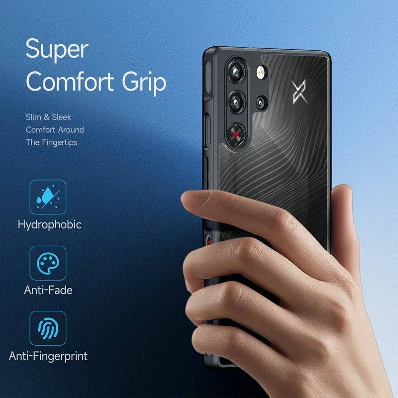 For ZET Nubia Red Magic 10 Pro Plus DUX DUCIS Aimo Shockproof PC+TPU Flowing Line Matte Anti-fingerprint Cover for Magic10 Pro