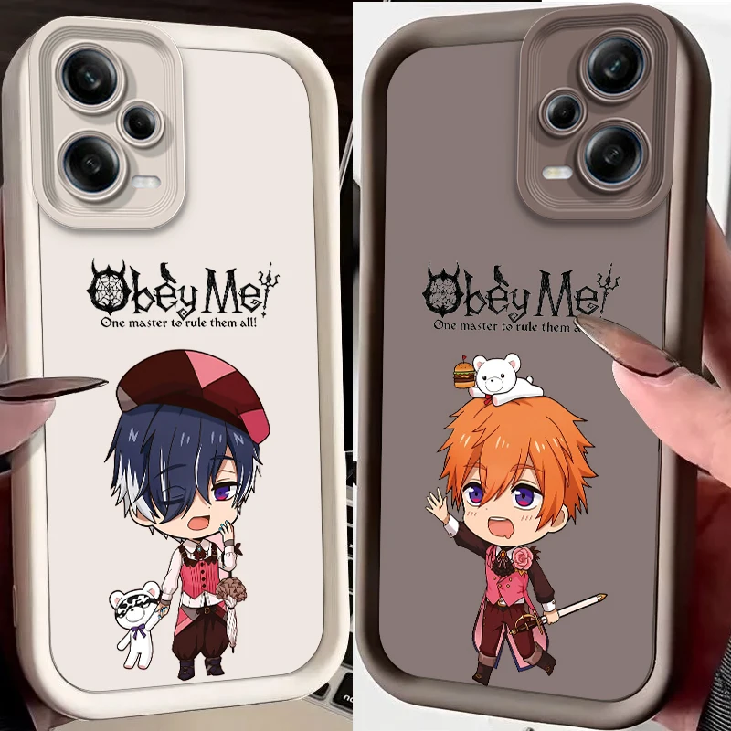 Obey Me Anime Cute Eye Ladder For Xiaomi Redmi Note 13 12 12C 11 11S 10 10C 10A 9C 9A Pro 5G Funda Phone Case