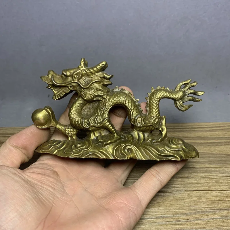 Pure copper zodiac dragon ornament Large brass bearded dragon, soaring dragon, copper dragon, large dragon, copper ornament, col