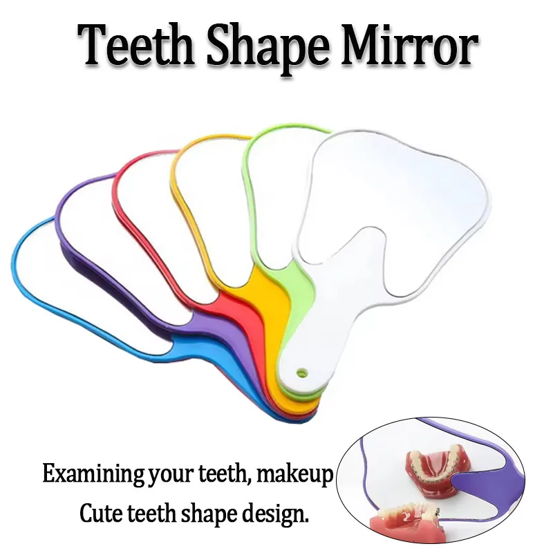 

Dental Mouth Examination Mirror Tooth Shape Hand Mirrors Dental Makeup Mirror