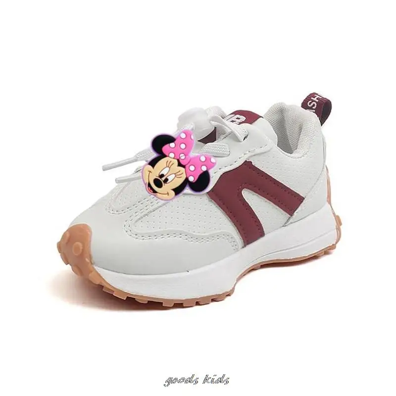 Mickey ördek ayakkabı dikiş çocuk Sneakers rahat bahar sonbahar kızlar için karikatür çocuklar koşu ayakkabıları