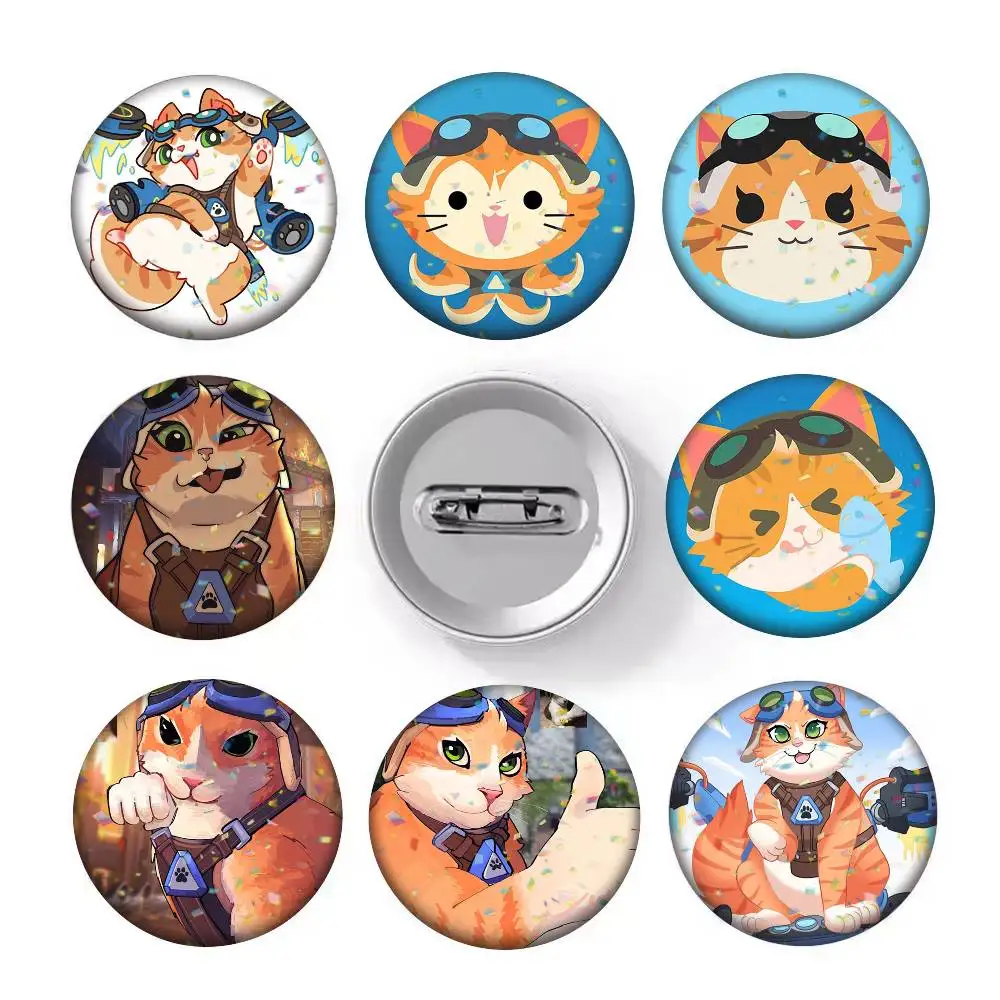 Pop Game Overwatch Fan Jetpack Cat  25mm 32mm 44mm 58mm 75mm Brooches Badges Pins for Accessories Gift