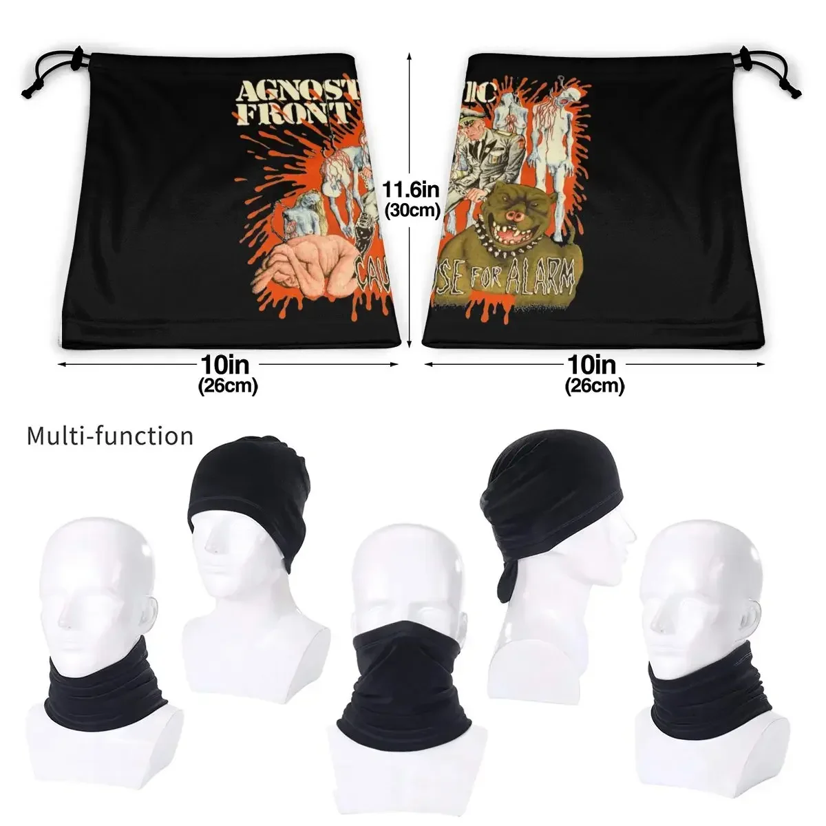 Agnostic Front Tour Cro Mags 1986, Warzone Sick Of It, все гетры из микрофибры, бандана, шарф, теплый шарф