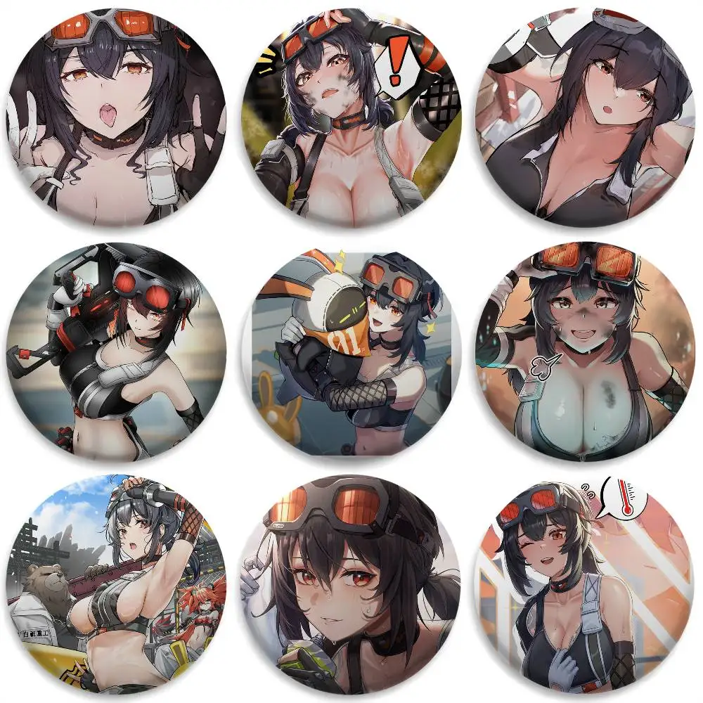 

Zenless Game Grace Howard Badges Round Exquisite Badge Brooches Creative Pins For Clothes Hat Backpack Gift Accessories