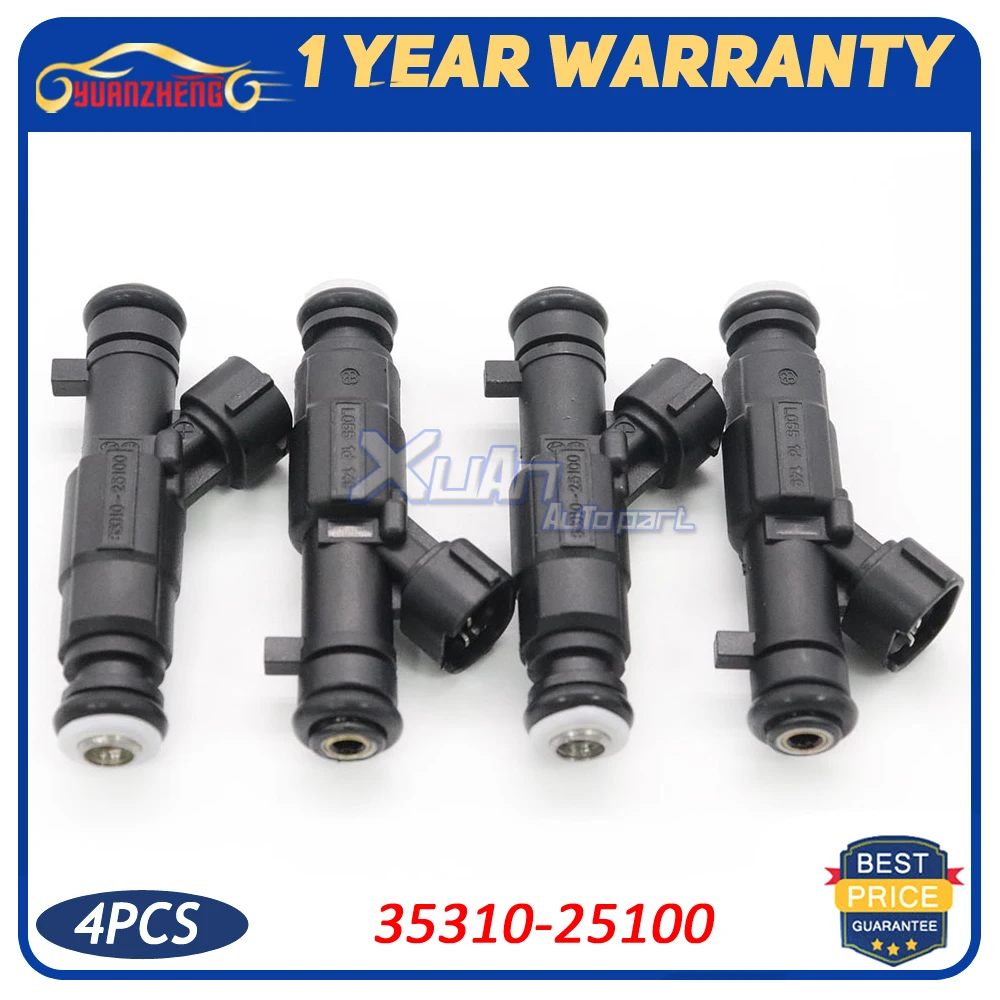 Bico injetor de combustível de carro de alta qualidade 4 tamanhos 35310-25100 para Hyundai Kia Carens Magentis Carnival 2.0L 3531025100