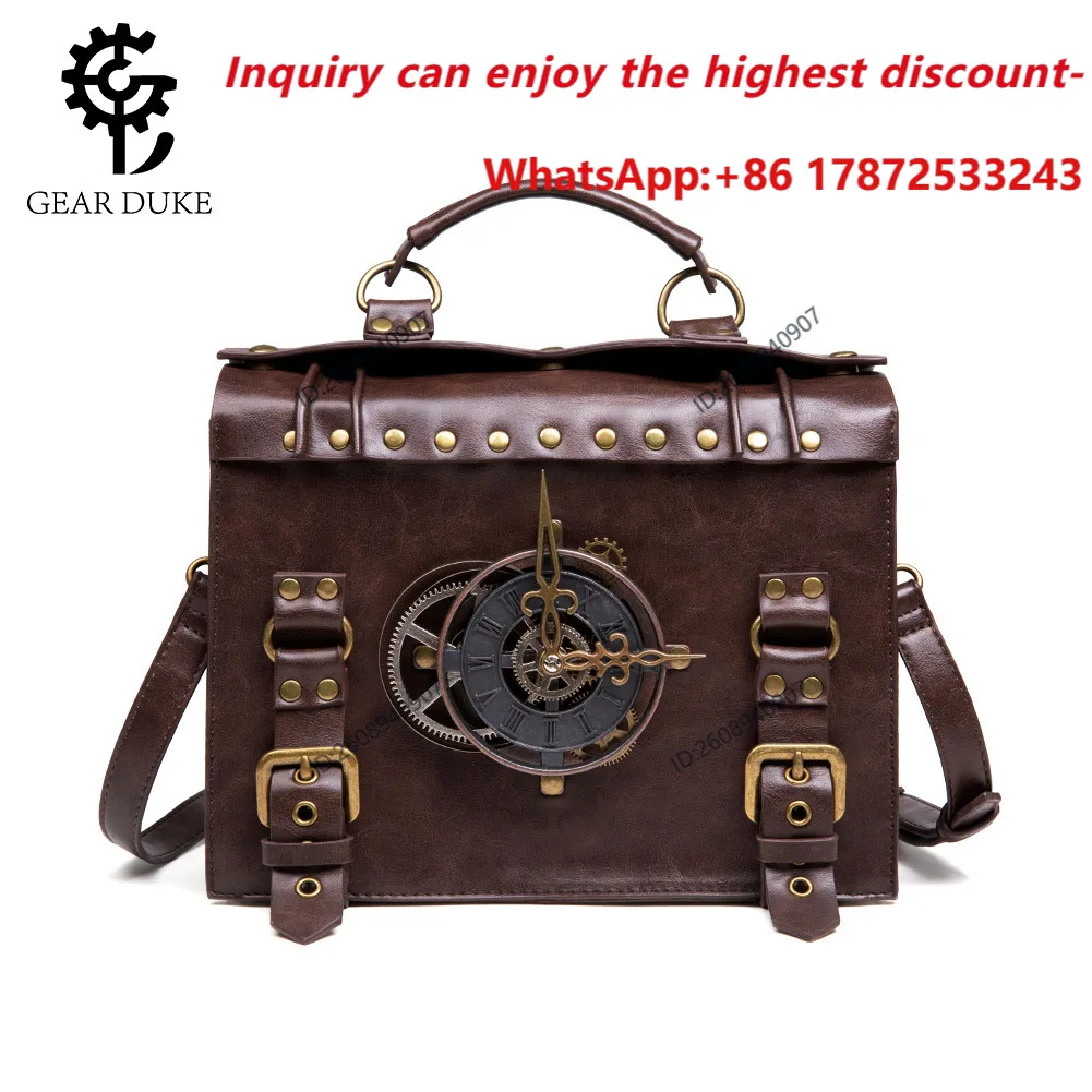 2026 new women's bag industrial retro style women's single shoulder diagonal cross bag