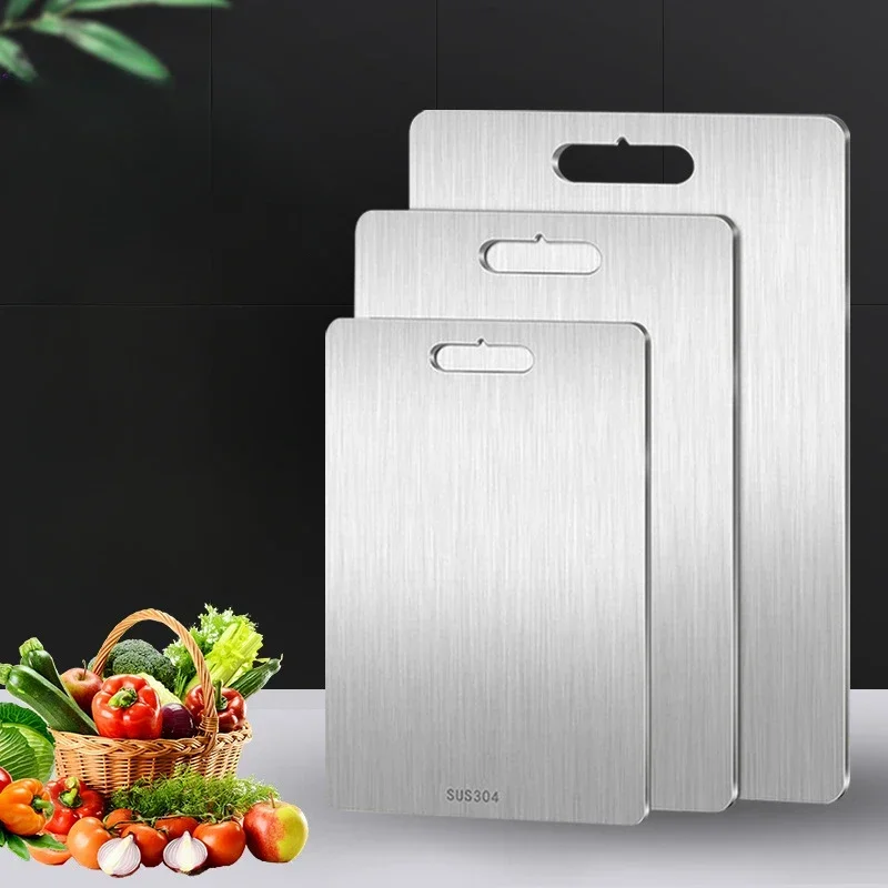 Chopping Board 304 Stainless Steel Heavy Duty Cutting Board Antibacterial And Mildew-Proof Cutting Chopping Board