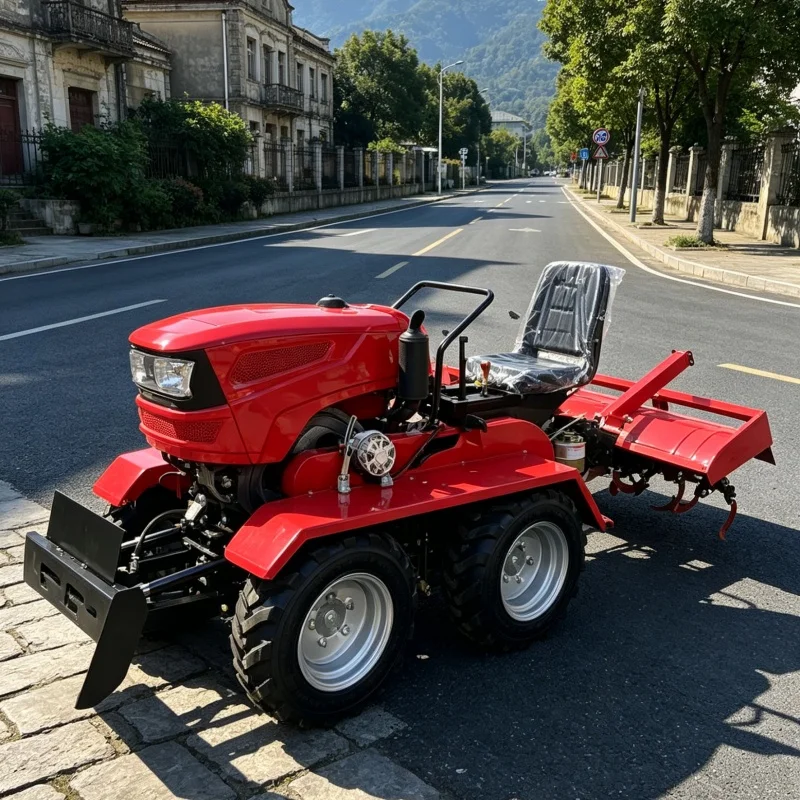 

Customized CE/EMC Certified, New Wheeled Tilling Equipment, High-efficiency Four-wheel Cultivator, 4WD All-terrain Rotary Tiller
