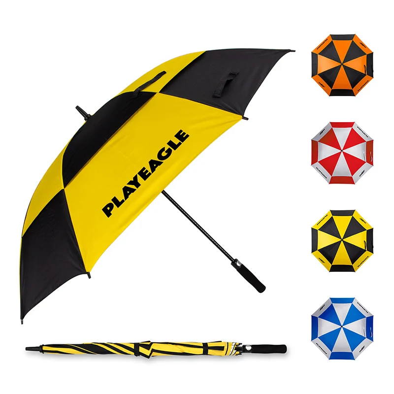 Large Size 130CM Double Layer Golf Umbrellas Rain Women Men Business Sunny And Rainy Weather Fan Large umbrella