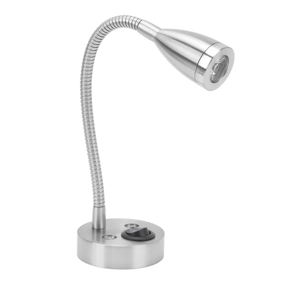 

360 Degree Swivel RV LED Light Silver/Black/Nickelage/Chrome Warm White Light Gooseneck Light Flexible Light for DC 12V to 24V